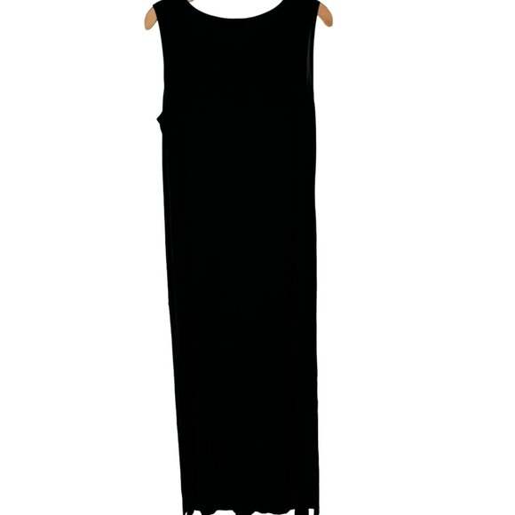 Chico's 2 travelers Women's Black Sleeveless Maxi Dress travel knit Size large - Picture 8 of 11